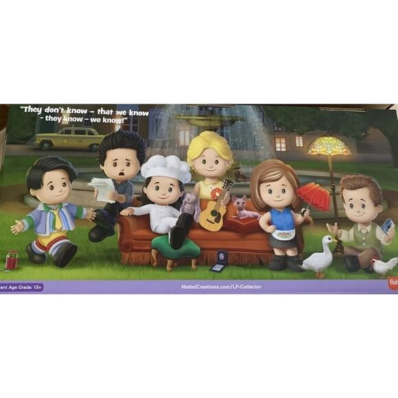 Friends TV Show Little People Special Edition Mattel Rachel & Friends Set - Picture 2 of 9